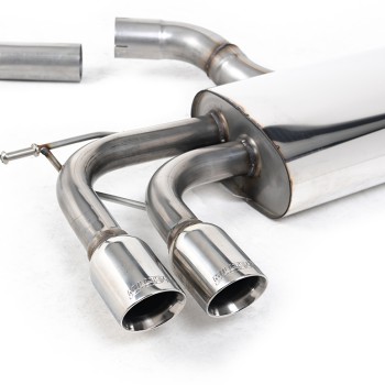VW Scirocco GT 2.0 TSI 200ps - Resonated (Quieter) Cat-Back Exhaust System with Twin GT80 Trims