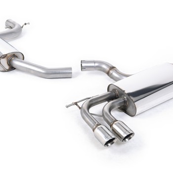 VW Scirocco GT 2.0 TSI 200ps - Resonated (Quieter) Cat-Back Exhaust System with Twin GT80 Trims