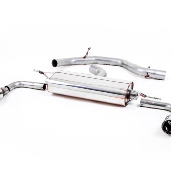 VW Golf GTi Mk6 - Non-Resonated (Louder) Cat-Back Exhaust System with Dual GT100 Trims - Polished - 100 - GT