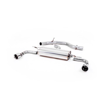 VW Golf GTi Mk6 - Non-Resonated (Louder) Cat-Back Exhaust System with Dual GT100 Trims - Polished - 100 - GT