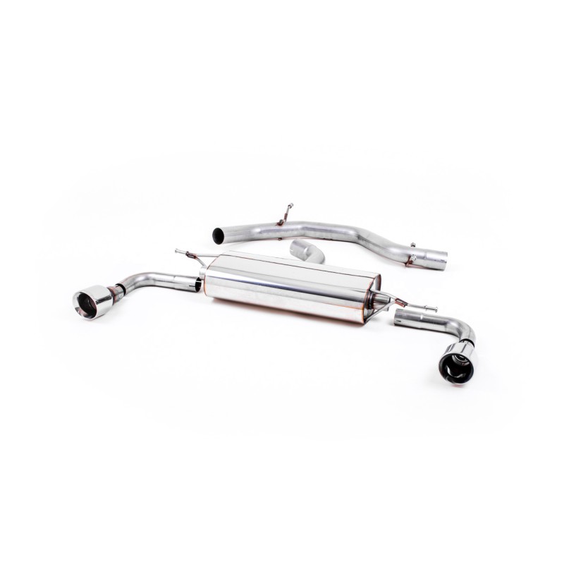VW Golf GTi Mk6 - Non-Resonated (Louder) Cat-Back Exhaust System with Dual GT100 Trims - Polished - 100 - GT