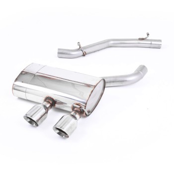 VW Golf MK5 R32 3.2 V6 - Non-Resonated (Louder) Cat-Back Exhaust System with Dual GT100 Trims - Polished