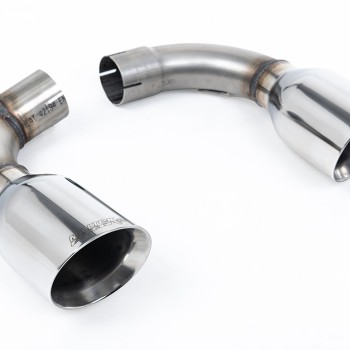 VW Golf MK4 R32 - Resonated (Quieter) Cat-Back Exhaust System with Polished Trims - GT - Polished