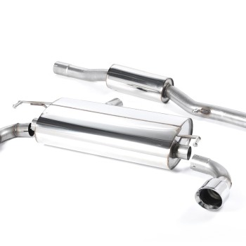 VW Golf MK4 R32 - Resonated (Quieter) Cat-Back Exhaust System with Polished Trims - GT - Polished