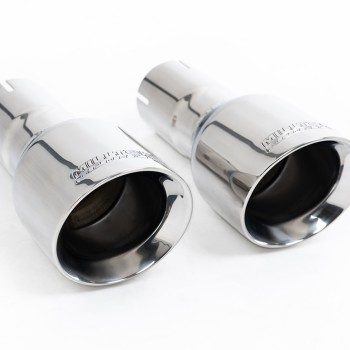 VW Scirocco R - Non-Resonated (Louder) Cat-Back Exhaust System with Polished Tips - Polished
