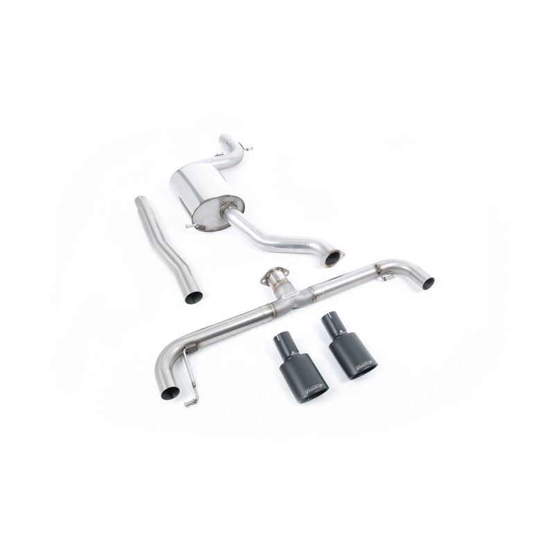 VW Scirocco R - Non-Resonated Cat-Back Exhaust System - Cerakote Black Oval