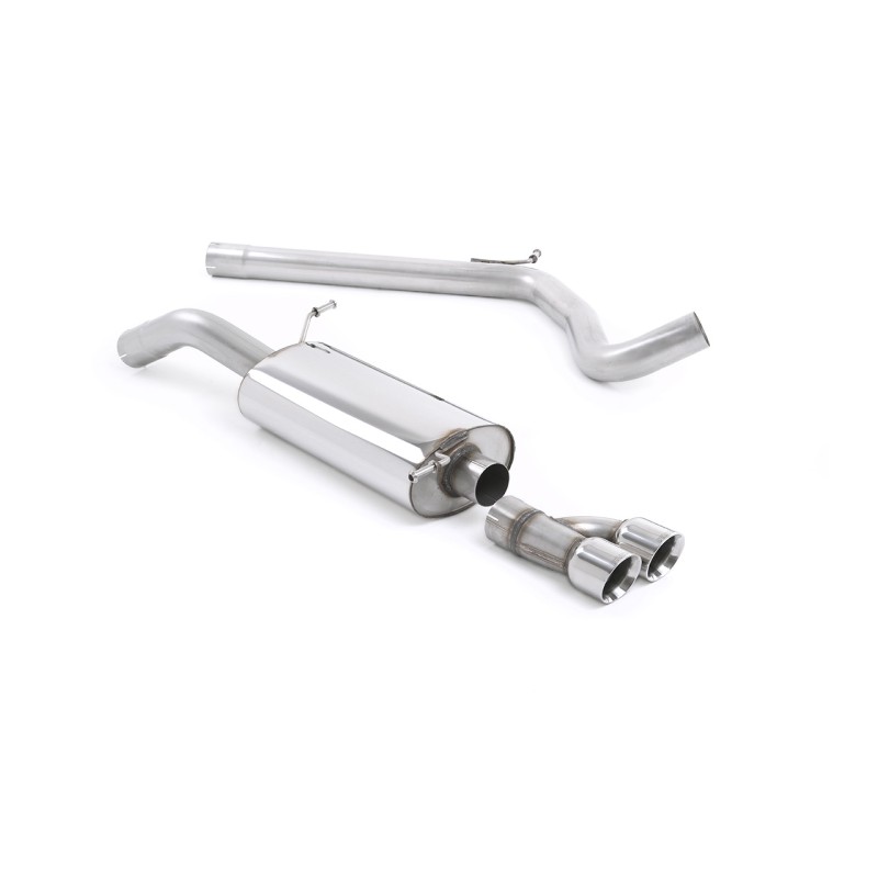 Audi A1 TFSI/VW Polo GTI 1.4 ACT/DSG - Non-Resonated (Louder) Cat-Back Exhaust System with Polished Trims - Polished