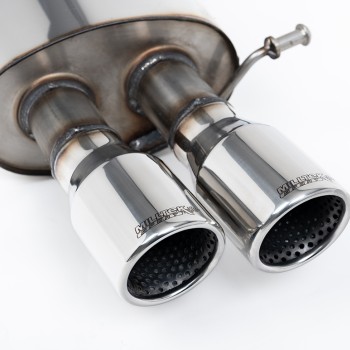 VW Jetta MK5 GLI 2.0T FSI - Non-Resonated (Louder) Cat-Back Exhaust System with Twin JET Trims