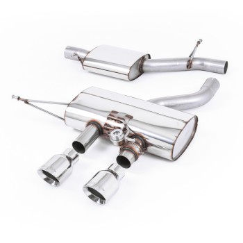 VW Golf R Mk6 - Resonated (Quieter) Cat-Back Exhaust System with Polished Trims - Polished