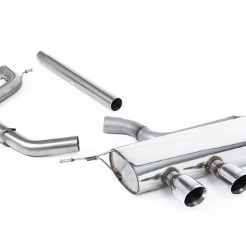 VW Golf Mk5 2.0 TDI 140PS - Non-Resonated (Louder) Cat-Back Exhaust System with Dual GT100 Trims (For R32 Valance)