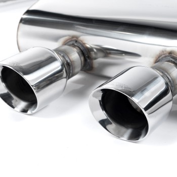 VW Golf GTi Mk5 - Non-Resonated (Louder) Cat-Back Exhaust System with GT100 Trims (For R32 Valance)
