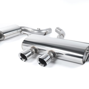 VW Golf GTi Mk5 - Resonated (Quieter) Cat-Back Exhaust System with Dual GT100 Trims (For R32 Valance)
