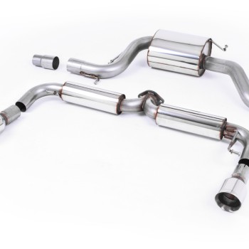 VW Golf Mk6 GTi Edition 35 - Resonated (Quieter) Cat-Back Exhaust System with Polished Trims