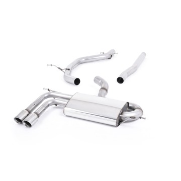 Audi A3/VW Golf GTD/Scirocco GT - TDI 2.0 170PS - DPF-Back Exhaust System with Polished Trims - Polished