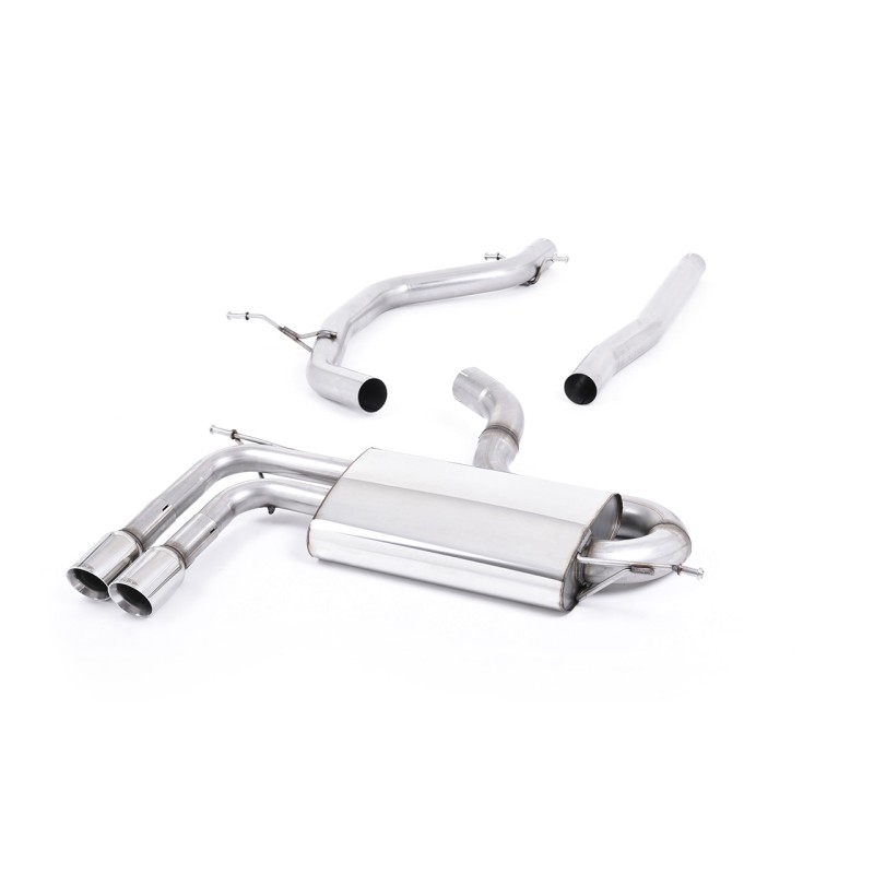 Audi A3/VW Golf GTD/Scirocco GT - TDI 2.0 170PS - DPF-Back Exhaust System with Polished Trims - Polished