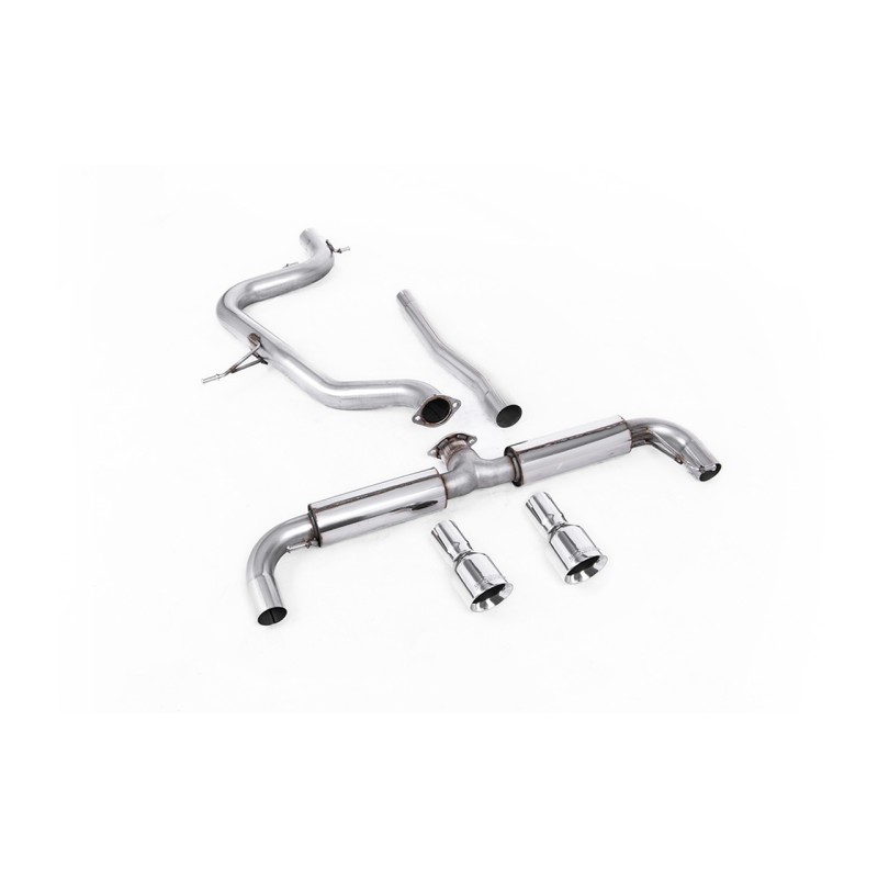VW Golf GTD Mk6 TDI 170PS - DPF-Back Exhaust System with Polished Dual GT100 Tips (GTI Style) - Polished
