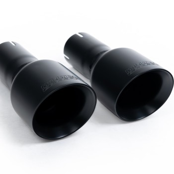 VW Golf GTi Mk6 - Part Resonated Cat-Back Race Exhaust System with Matt Black Trims - Cerakote Black
