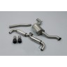 VW Golf GTi Mk6 - Part Resonated Cat-Back Race Exhaust System with Matt Black Trims - Cerakote Black