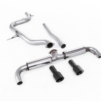 VW Golf GTD Mk6 TDI 170PS - DPF-Back Exhaust System with Dual Matt-Black Tips (GTI Style) - Cerakote Black