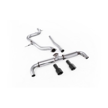 VW Golf GTD Mk6 TDI 170PS - DPF-Back Exhaust System with Dual Matt-Black Tips (GTI Style) - Cerakote Black