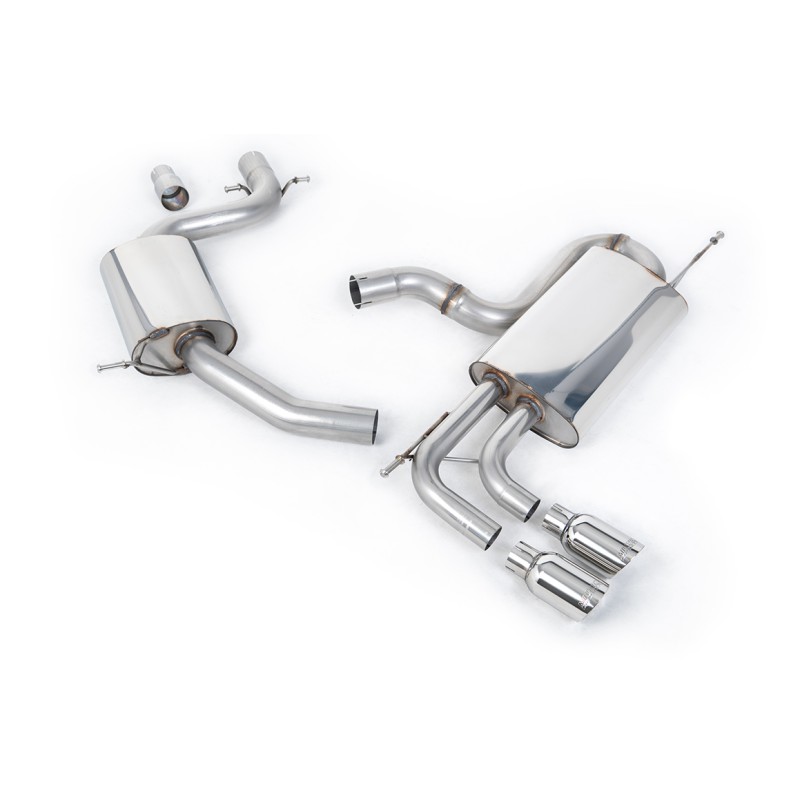 VW Golf Mk6 GT 1.4 TSI 160PS - Resonated (Quieter) Cat-Back Exhaust System with Polished Tips - Polished