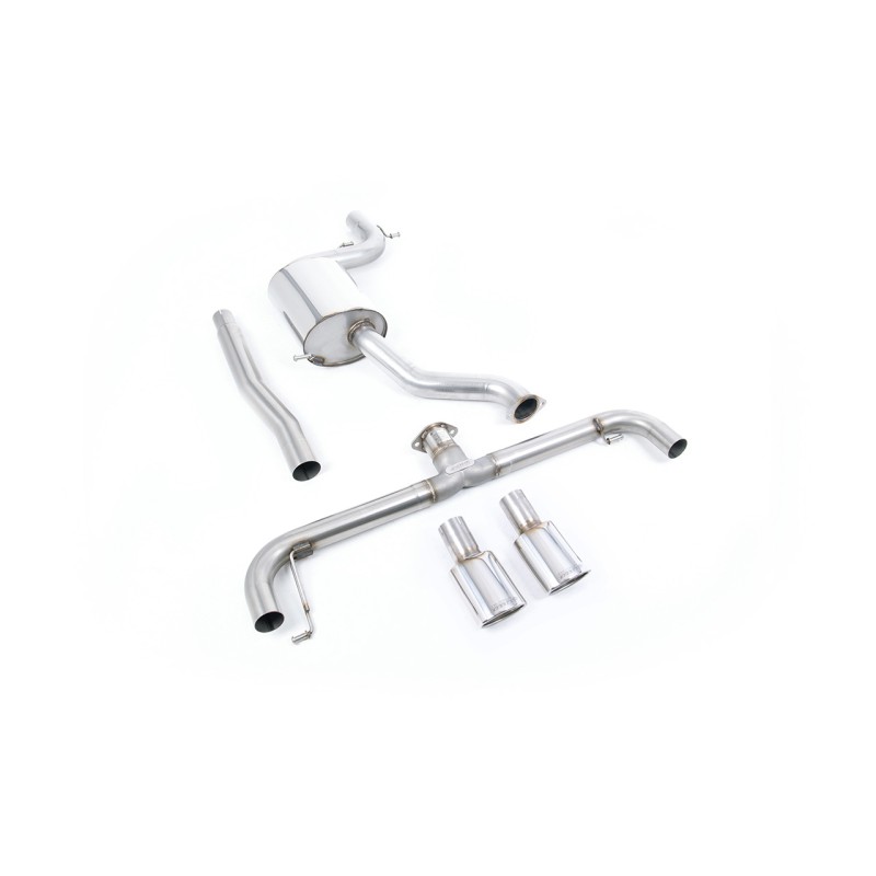 VW Scirocco R - Non-Resonated (Louder) Cat-Back Exhaust System with Polished Oval Tips - Polished Oval