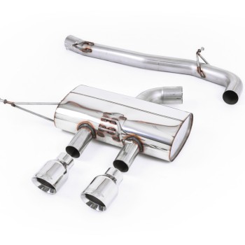 VW Golf R Mk6 - Non-Resonated (Louder) Cat-Back Race Exhaust System with Polished Tips - Polished