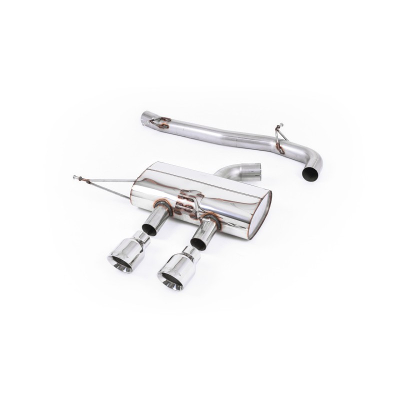 VW Golf R Mk6 - Non-Resonated (Louder) Cat-Back Race Exhaust System with Polished Tips - Polished
