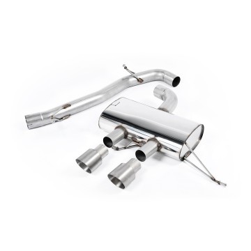 VW Golf R Mk6 - Non-Resonated (Louder) Cat-Back Race Exhaust System with Titanium Tips - Brushed Titanium