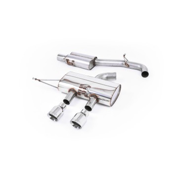 VW Golf R Mk6 - Resonated (Quieter) Cat-Back Race Exhaust System with Polished Tips - Polished