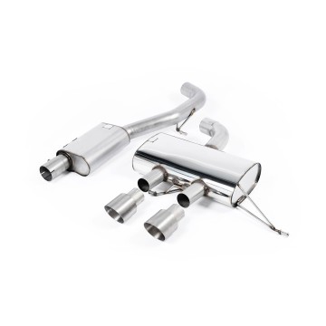 VW Golf R Mk6 - Resonated (Quieter) Cat-Back Race Exhaust System - Brushed Titanium