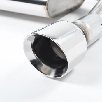 VW Golf GTI Mk7 Resonated (Quieter) Cat-Back Exhaust System with Polished Tips - Polished