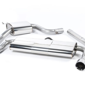 VW Golf GTI Mk7 Resonated (Quieter) Cat-Back Exhaust System with Polished Tips - Polished