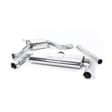VW Golf GTI Mk7 Resonated (Quieter) Cat-Back Exhaust System with Polished Tips - Polished