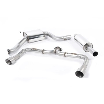 VW Golf GTI Mk7 Non-Resonated (Louder) Cat-Back Exhaust System with Titanium Tips - Brushed Titanium