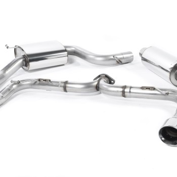 VW Golf GTI Mk7 Non-Resonated (Louder) Cat-Back Exhaust System with Polished Tips - Polished