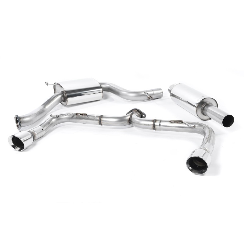 VW Golf GTI Mk7 Non-Resonated (Louder) Cat-Back Exhaust System with Polished Tips - Polished
