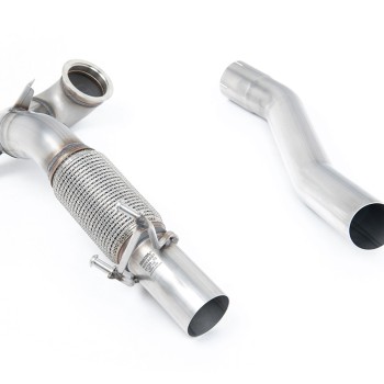 Stainless Steel Cast Large Bore Downpipe with Catalyst Delete (For Milltek Cat-Back) (Seat/VW) - Milltek Cat-Back