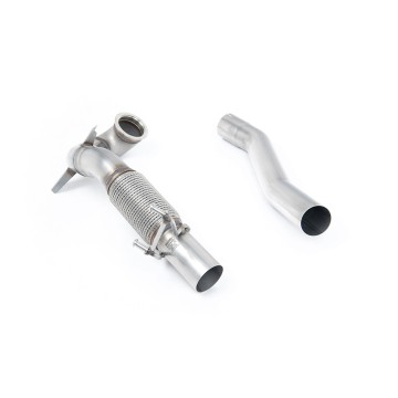 Stainless Steel Cast Large Bore Downpipe with Catalyst Delete (For Milltek Cat-Back) (Seat/VW) - Milltek Cat-Back