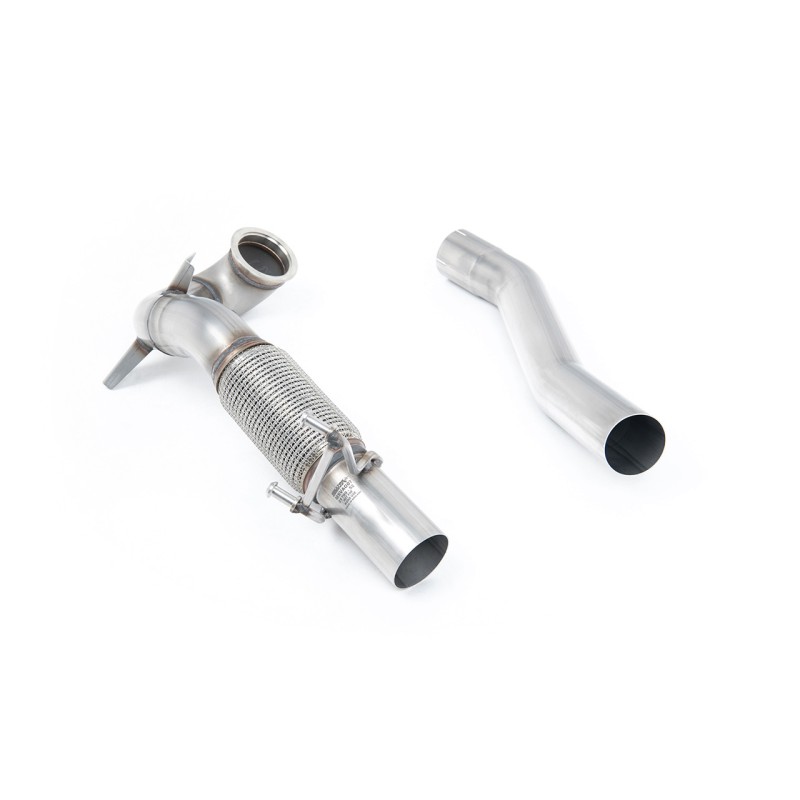 Stainless Steel Cast Large Bore Downpipe with Catalyst Delete (For Milltek Cat-Back) (Seat/VW) - Milltek Cat-Back