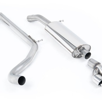 VW Polo R WRC - Non-Resonated (Louder) Cat-Back Exhaust System with Twin GT80 Trims - Polished