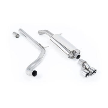 VW Polo R WRC - Non-Resonated (Louder) Cat-Back Exhaust System with Twin GT80 Trims - Polished