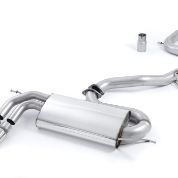 Audi A3/Golf GTI MK5 2.0T - Non-Resonated (Louder) Cat-Back Exhaust System with Smaller Volume Rear Silencer & Polished Trims