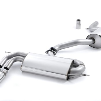 VW Golf Mk5 GTi 2.0T - Resonated (Quieter) Cat-Back Race Exhaust System with Polished Tips - Polished