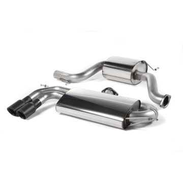 VW Golf Mk5 GTi 2.0T - Resonated (Quieter) Cat-Back Race Exhaust System with Cerakote Black Tips - Cerakote Black