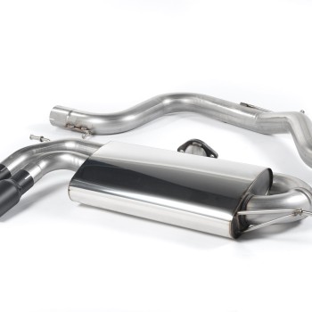 VW Golf Mk5 GTi 2.0T - Non-Resonated (Louder) Cat-Back Race Exhaust System with Cerakote Black Tips - Cerakote Black