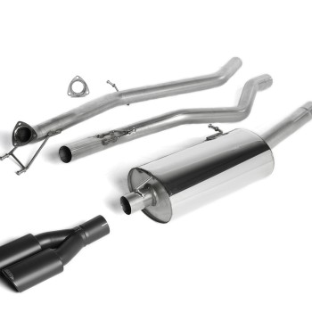 VW Amarok 2.0 BiTDI 163/180 - Cat-Back Exhaust System with Twin Black Oval Outlets - Cerakote Black Oval