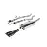 VW Amarok 2.0 BiTDI 163/180 - Cat-Back Exhaust System with Twin Black Oval Outlets - Cerakote Black Oval