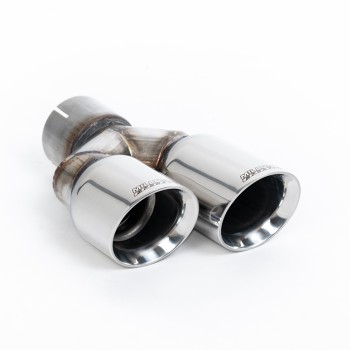 VW Jetta MK6 GLI 2.0T TSI - Resonated (Quieter) Cat-Back Exhaust System with Twin Polished Trims - Polished