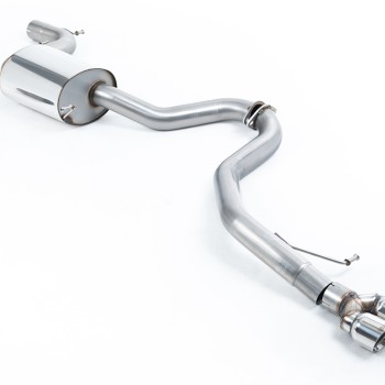 VW Jetta MK6 GLI 2.0T TSI - Resonated (Quieter) Cat-Back Exhaust System with Twin Polished Trims - Polished